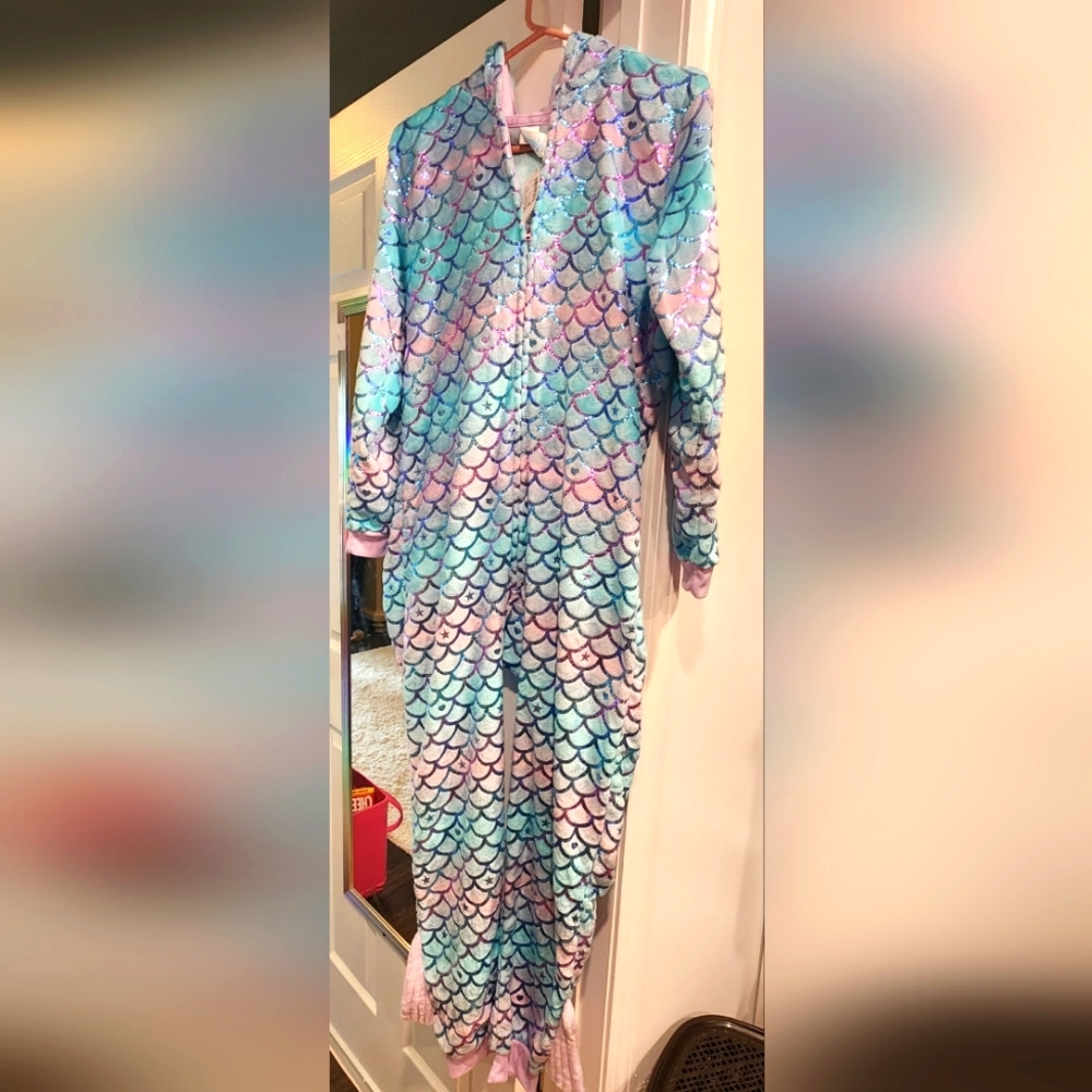 Girls mermaid onesie